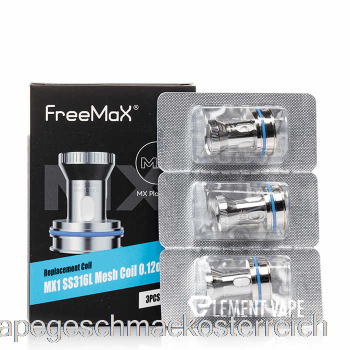 Freemax MX Ersatzspulen 0,12 Ohm MX1 SS316L Spulen Vape-Geschmack